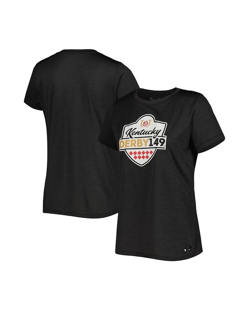 Women's Black Kentucky Derby 149 Performance T-shirt Black $29.25 Tops