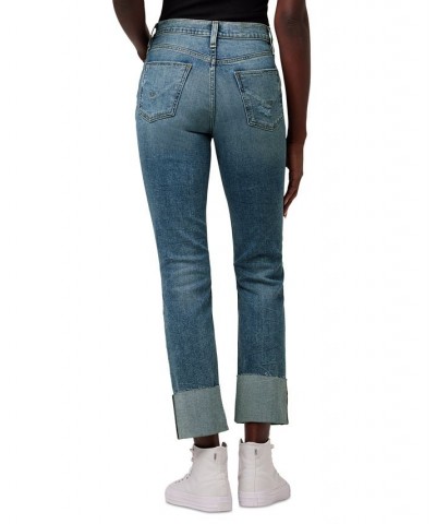 Women's Holly High-Rise Straight-Leg Jeans Mineral Blue $47.26 Jeans