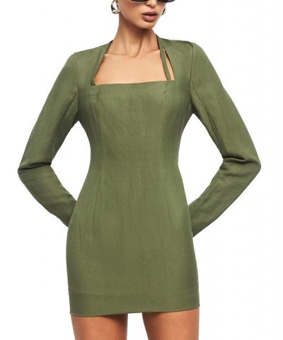 Women's Hacienda Mini Dress Khaki $18.58 Dresses