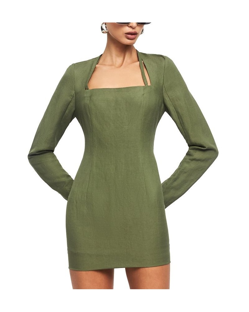 Women's Hacienda Mini Dress Khaki $18.58 Dresses