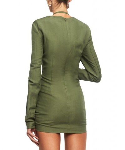 Women's Hacienda Mini Dress Khaki $18.58 Dresses