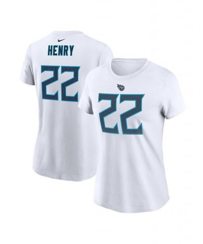 Women's Derrick Henry White Tennessee Titans Player Name Number T-shirt White $20.00 Tops