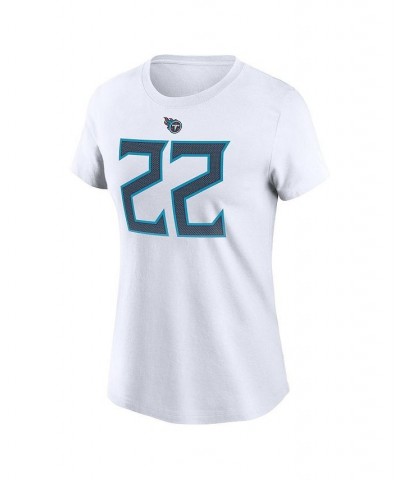 Women's Derrick Henry White Tennessee Titans Player Name Number T-shirt White $20.00 Tops