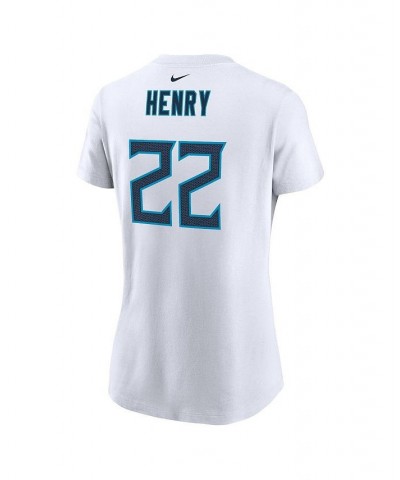 Women's Derrick Henry White Tennessee Titans Player Name Number T-shirt White $20.00 Tops