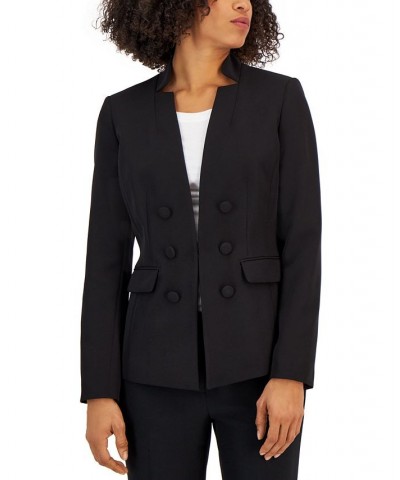Women's Faux Double-Breasted Blazer Black $32.67 Jackets