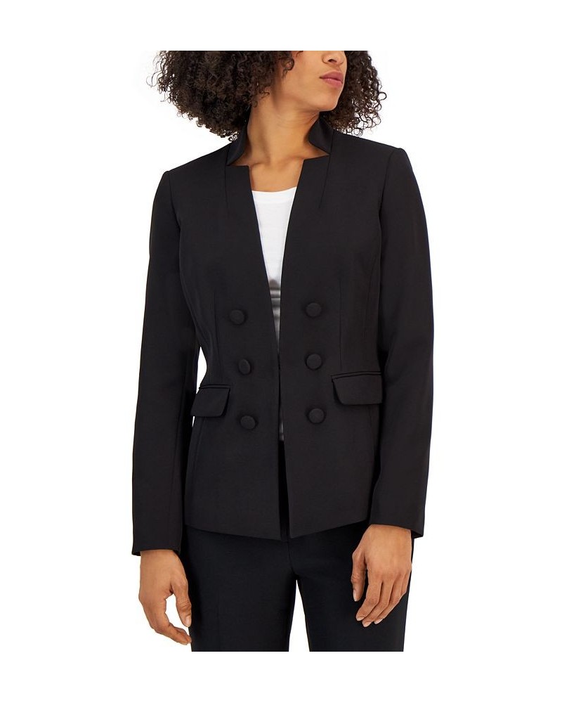 Women's Faux Double-Breasted Blazer Black $32.67 Jackets