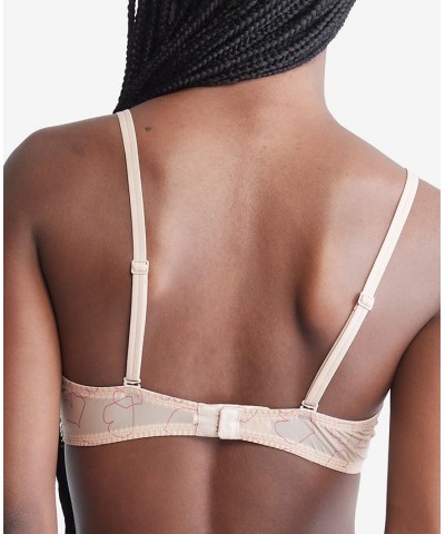 Women's Sheer Marquisette Lightly Lined Demi Bra QF6068 Kelly Hearts $17.60 Bras