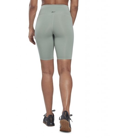 Women's Lux High-Rise Pull-On Bike Shorts Green $30.25 Shorts