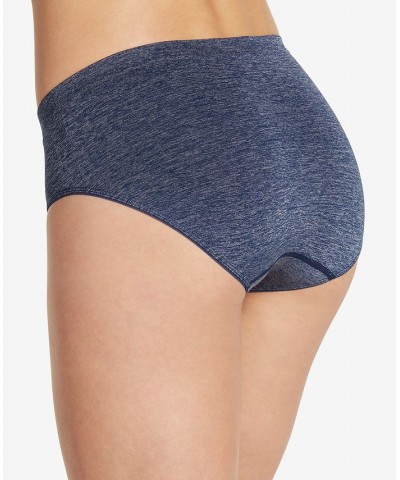 Smooth and Shine Seamfree Heathered Hipster Underwear 2187 available in extended sizes Blue $8.45 Panty