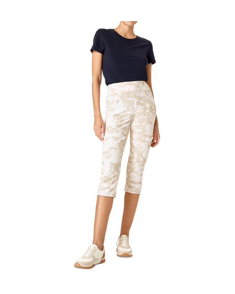 Women's Game Changing High-Rise Denim Capri Leggings Tan/Beige $27.54 Pants