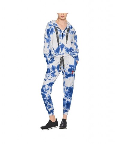 Women's White and Royal Philadelphia 76ers Melody Tie-Dye Jogger Pants White, Royal $51.29 Pants