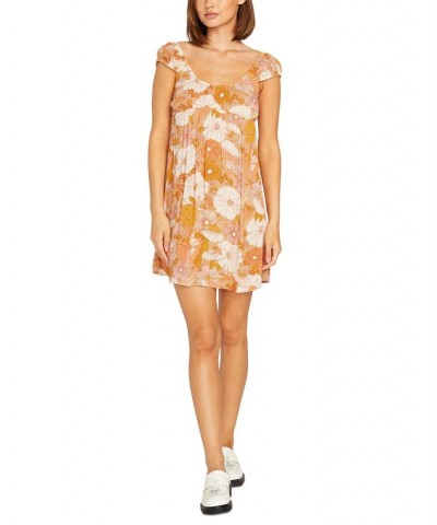 Juniors' Only Good Daze Printed Mini Dress Hazelnut $25.30 Dresses
