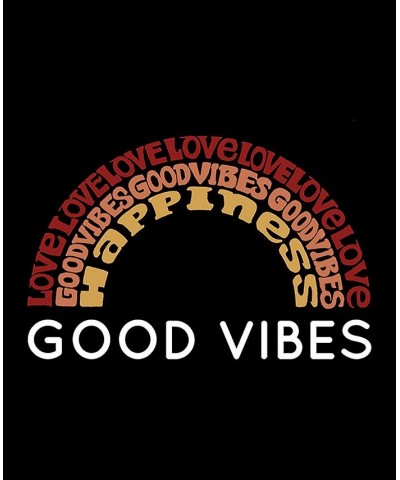 Women's Word Art Good Vibes Flowy Tank Top Black $23.84 Tops