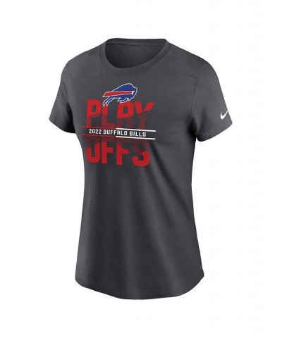 Women's Anthracite Buffalo Bills 2022 NFL Playoffs Iconic T-shirt Anthracite $26.31 Tops