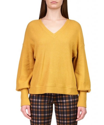 Women's Highline Waffle-Knit Top Aged Scotch $18.77 Tops