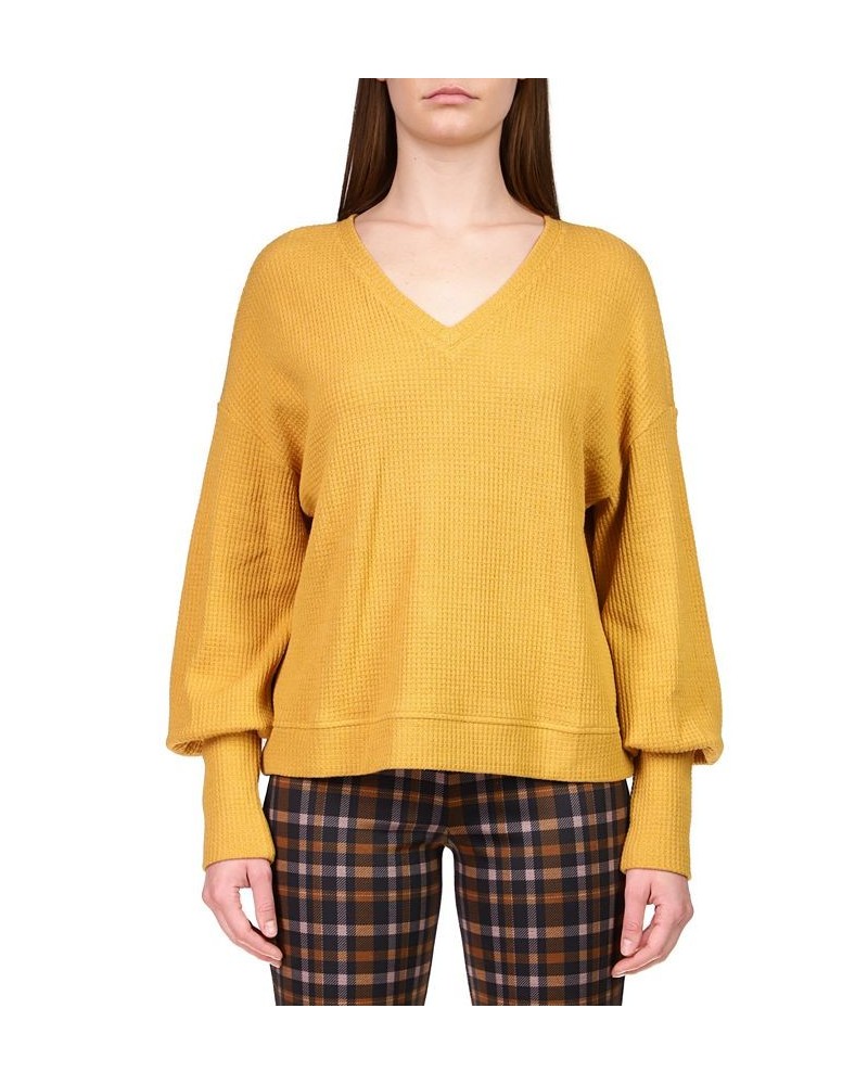 Women's Highline Waffle-Knit Top Aged Scotch $18.77 Tops