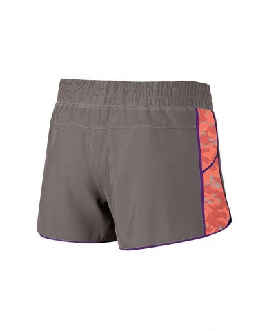 Women's Gray Orange Clemson Tigers Pamela Lined Shorts Gray, Orange $23.75 Shorts
