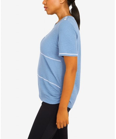 Women's Peace Of Mind Crew Neck Top Sky Blue $29.03 Tops