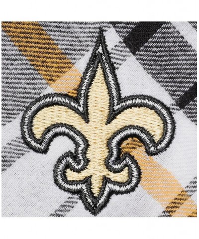 Women's Black Gold New Orleans Saints Accolade Flannel Long Sleeve Button-Up Nightshirt Black, Gold $33.79 Pajama