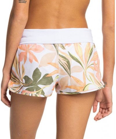 Juniors' Pt Beach Classics Floral Strappy Bra & Endless Summer Floral Boardshorts Bright White Subtly Salty Flat $28.56 Swims...