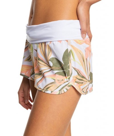 Juniors' Pt Beach Classics Floral Strappy Bra & Endless Summer Floral Boardshorts Bright White Subtly Salty Flat $28.56 Swims...