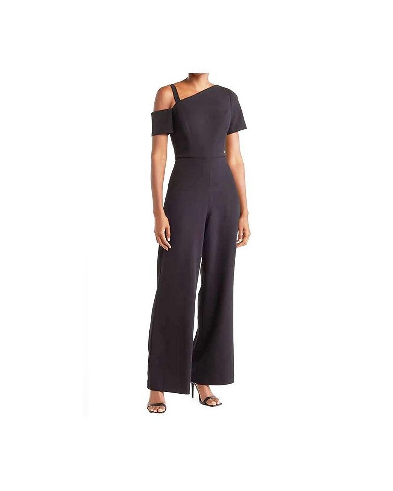 One Shldr Crepe Jumpsuit Black $114.18 Pants