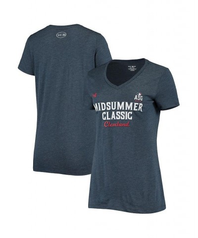 Women's Heathered Navy 2019 MLB All-Star Game Midsummer Classic Tri-Blend Performance V-Neck T-shirt Heathered Navy $20.00 Tops