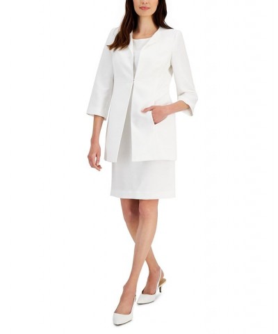 Women's Topper and Sheath Dress Set White $45.50 Suits