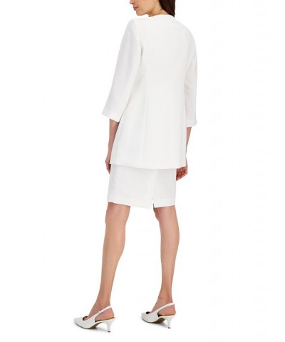 Women's Topper and Sheath Dress Set White $45.50 Suits