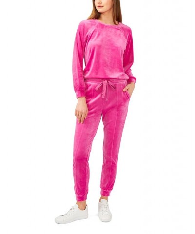 Velour Pull on Pants Pink $28.13 Pants