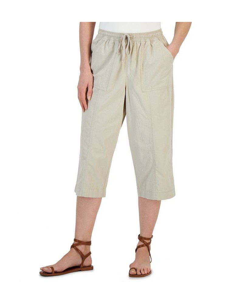 Women's Quinn Cotton Pull-On Capri Pants Stonewall $14.19 Pants