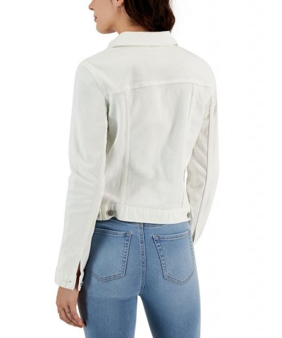 Women's Denim Trucker Jacket White $26.83 Jackets