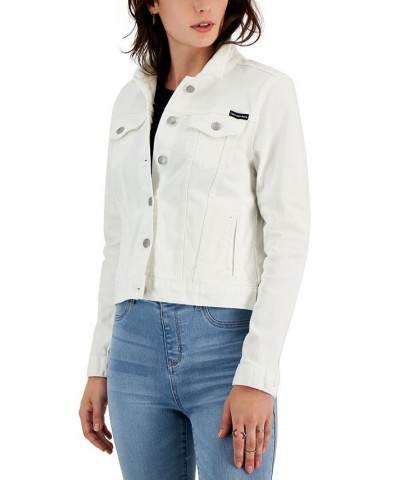 Women's Denim Trucker Jacket White $26.83 Jackets