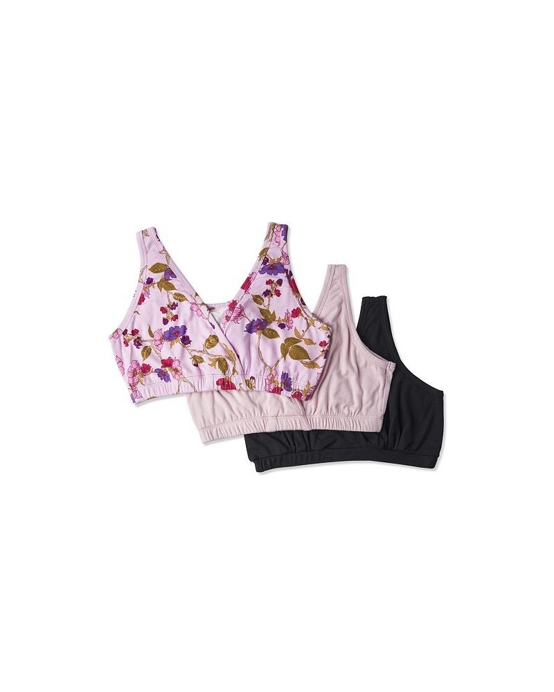 Women's Paisley 3-Pack Maternity/Nursing Sleep Bras Lavender Rose $25.52 Bras