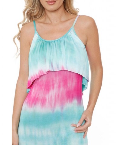 Women's Kaleatie Dye Overlay Maxi Dress Blue $37.44 Dresses