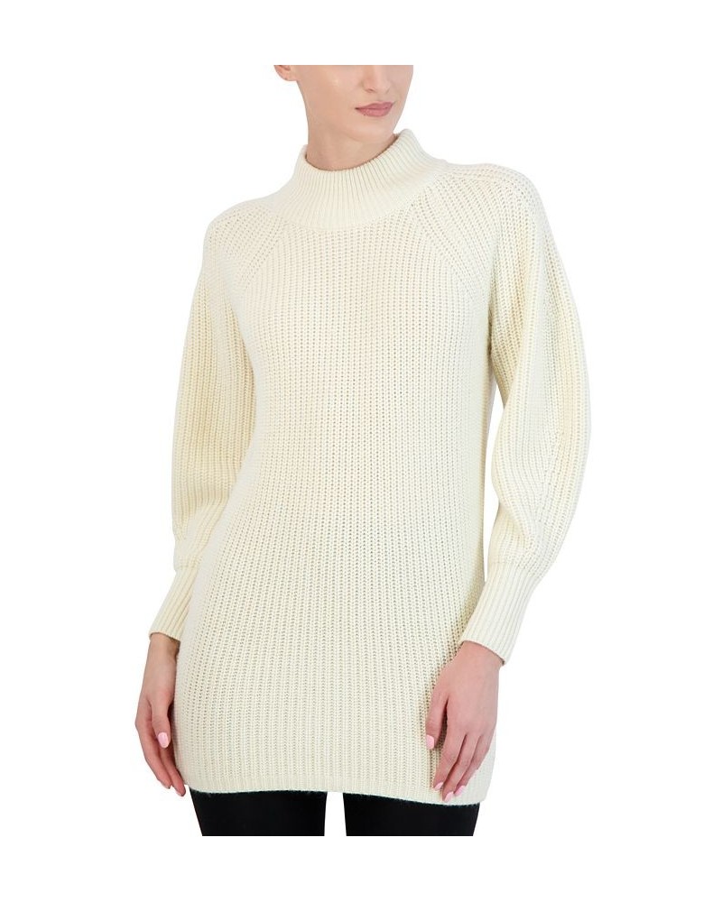 Women's Mock Neck Tunic Sweater White $66.70 Sweaters