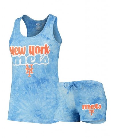 Women's Royal New York Mets Billboard Racerback Tank Top and Shorts Set Royal $28.99 Pajama