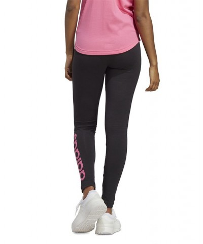 Women's Linear-Logo Full Length Leggings XS-4X Black, Pulse Magenta $23.20 Pants