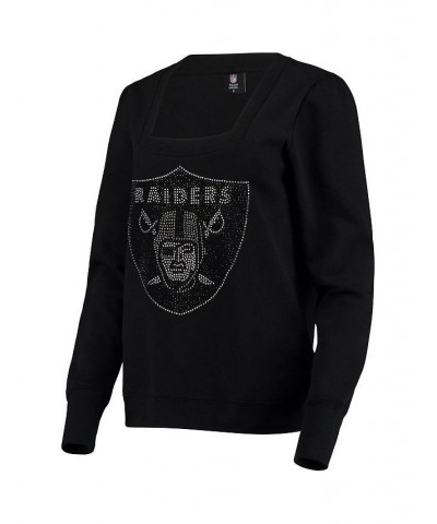 Women's Black Las Vegas Raiders Winners Square Neck Pullover Sweatshirt Black $40.49 Sweatshirts