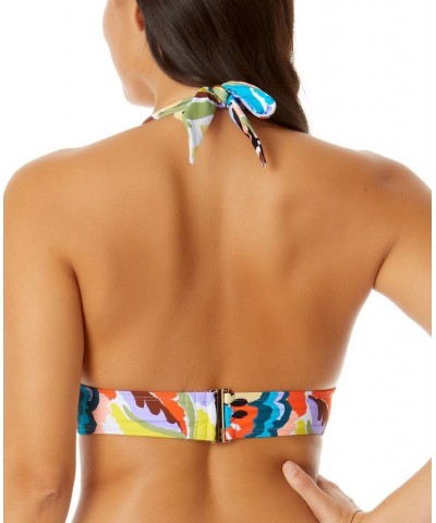 Women's Marilyn Banded Halter Top Paisley Multi Print $37.00 Swimsuits