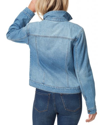 Women's Cotton Reagan Relaxed Denim Jacket Blue $25.79 Jackets