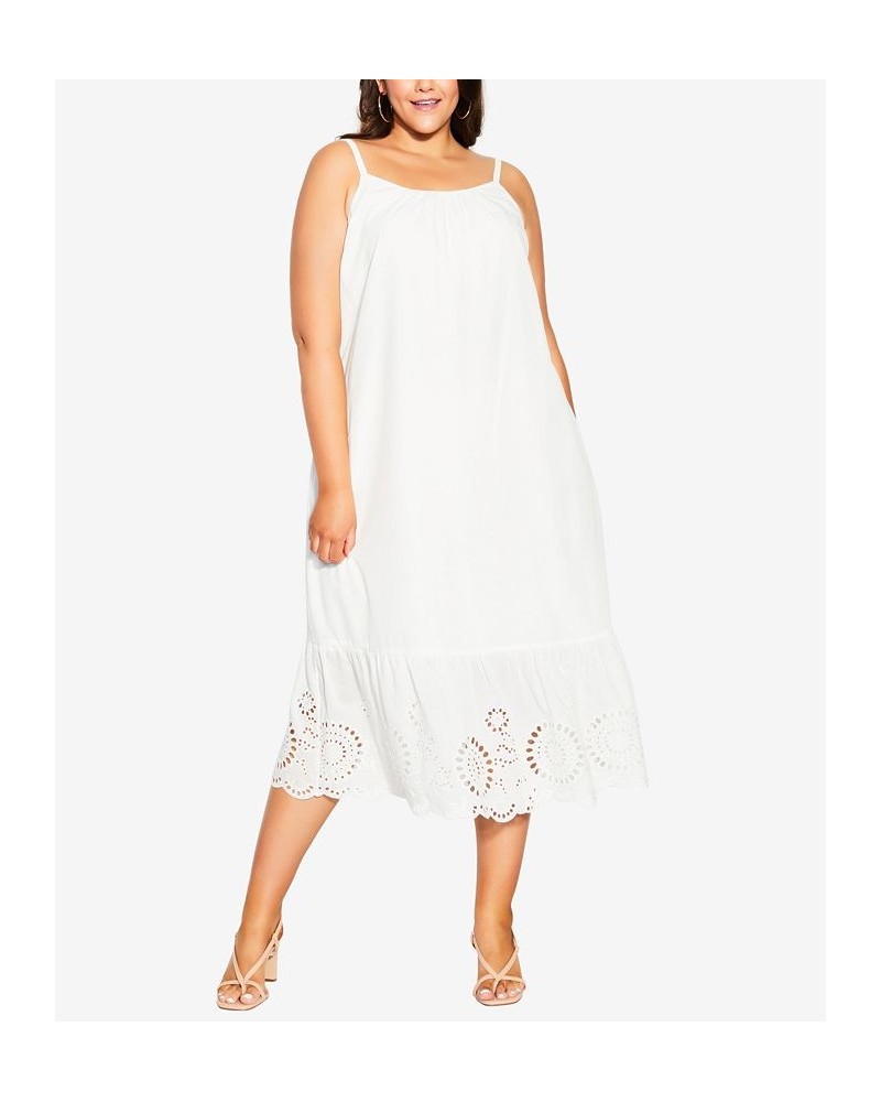 Trendy Plus Size Scarlett Dress Ivory/Cream $61.16 Dresses