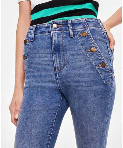 Women's Sailor Flared-Leg Jeans Sapphire Blue Wash $41.83 Jeans