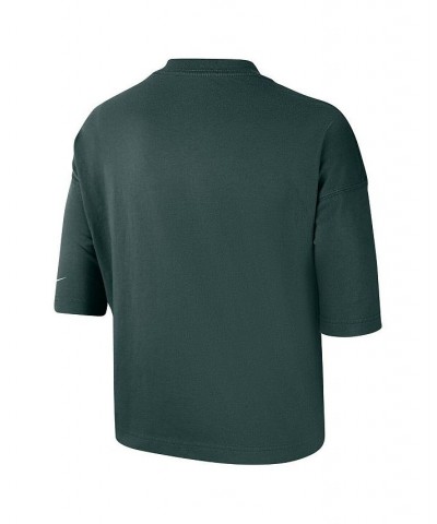 Women's Green Michigan State Spartans Crop Performance T-shirt Green $24.29 Tops