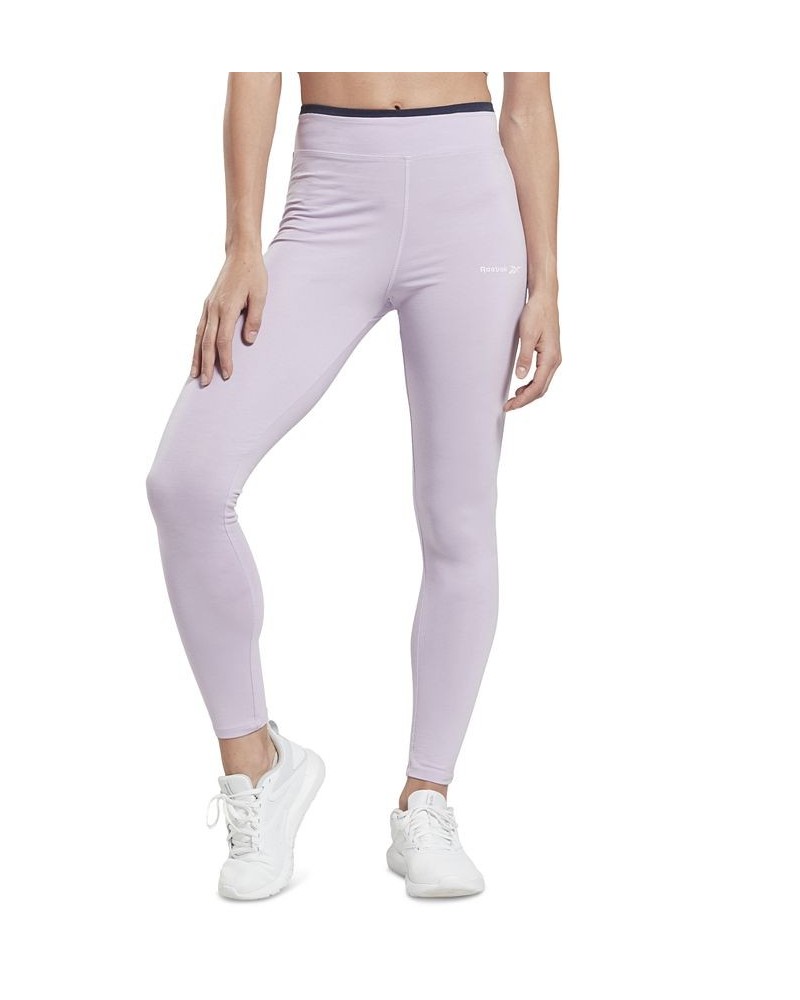 Women's Identity High-Rise Pull-On Leggings Purple $13.33 Pants