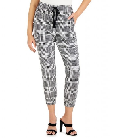 Petite Plaid Utility Jogger Pants Plaid $20.70 Pants