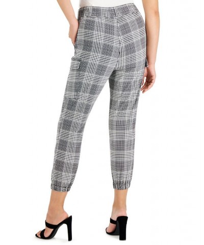 Petite Plaid Utility Jogger Pants Plaid $20.70 Pants