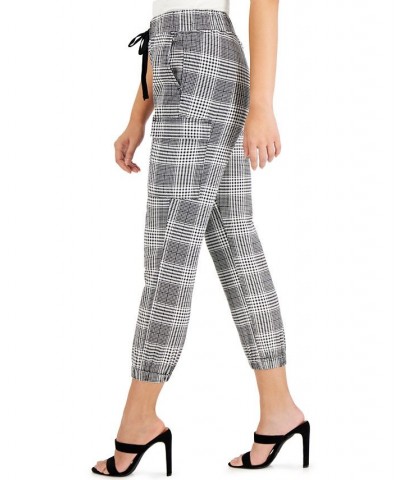 Petite Plaid Utility Jogger Pants Plaid $20.70 Pants