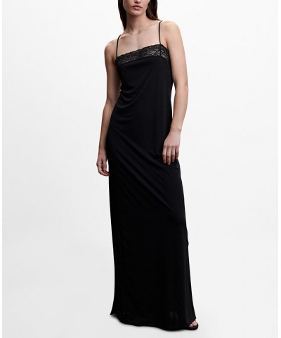 Women's Lace Detail Dress Black $40.79 Dresses