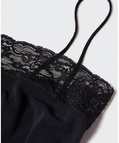 Women's Lace Detail Dress Black $40.79 Dresses